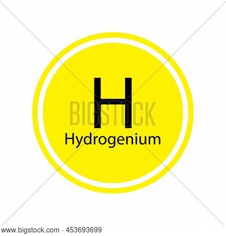 Yellow Hydrogenium. Chemical Element. Periodic Table Of Mendeleev. Vector Illustration. Stock Image.