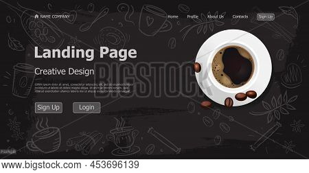 Home Page Landing Page Coffee Shop Web Template Landing Business Page Digital Website Landing Page D
