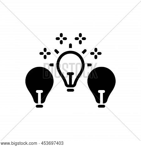 Black Solid Icon For Differently Disparately Otherwise Other Individually Variously Separately