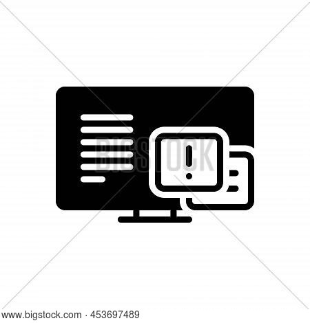 Black Solid Icon For Adware Security Antivirus Protection Malware Network Software Hacker Fraud