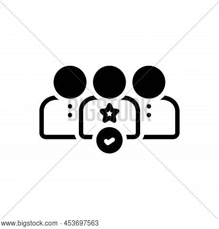 Black Solid Icon For Nominated Appoint Employ Recruit Destine Suggested Choose Job Staff Personnel W