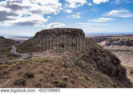 View From Degollada De Las Yeguas Viewpoint On The Barranco De Fataga At Gran Canaria, Canary Island