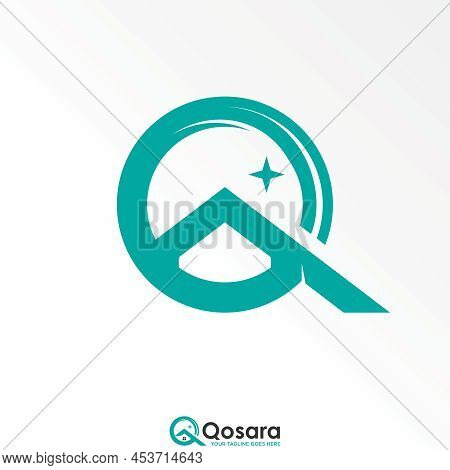 Letter Or Word O Or Q With Roof House And Clear Or Clean Image Graphic Icon Logo Design Abstract Con