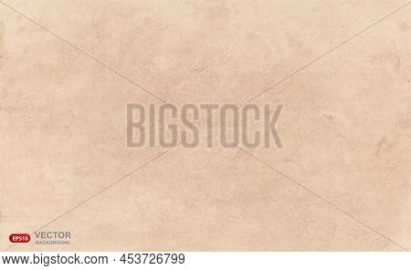 Old Paper Vector Texture. Realistic Grungy Beige Abstract Background. Brown Cardboard Stained Textur
