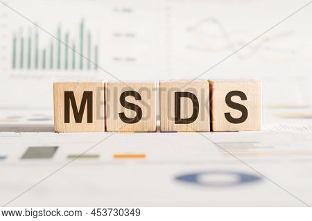Letter Block In Word Msds - Abbreviation Of Material Safety Data Sheet On Charts Background