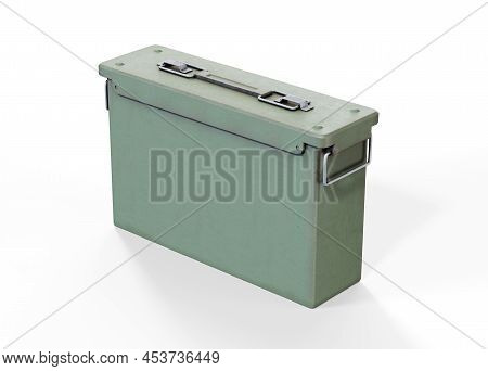 Scattered Pistol Rounds With The Bullets Still In Their Shells 3d Render