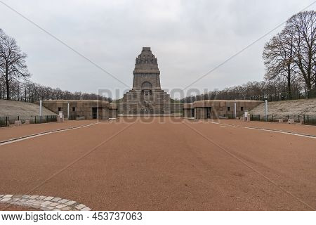 Leipzig, Germany - December 2018: Monument To The Battle Of The Nations.