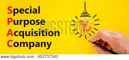 Spac Special Purpose Acquisition Company Symbol. Concept Words Spac Special Purpose Acquisition Comp