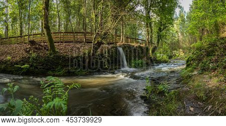 Surrounding Landscape Of The Estanislau Fountain Park And The Lourido River That Divides The Parishe
