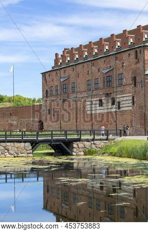 Malmo, Sweden - June 24, 2019: Malmo Castle, 15th Century Fortress Surrounded By A Moat