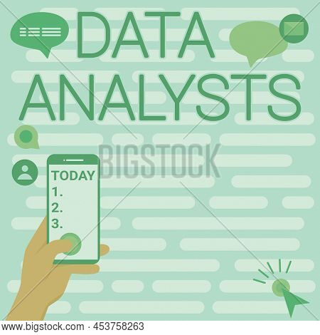 Text Showing Inspiration Data Analysts. Business Showcase Programmer Design And Create Report Identi