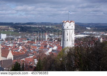 Ravensburg Is A City Of Towers And Gates. View Of The City From Veitsburg Castle. In The Foreground 