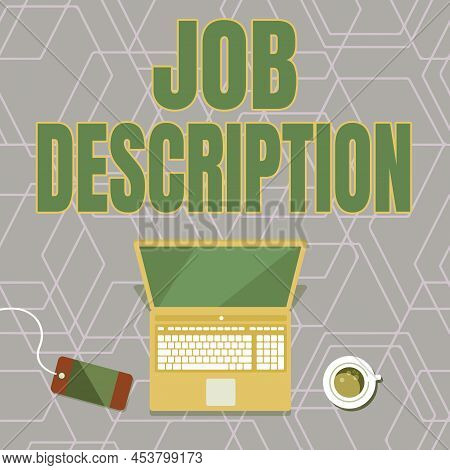 Conceptual Display Job Description. Business Idea A Document That Describes The Responsibilities Of 