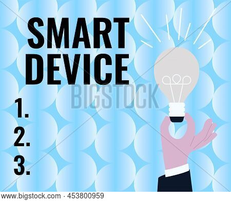 Sign Displaying Smart Device. Business Showcase Electronic Gadget That Able To Connect Share Interac