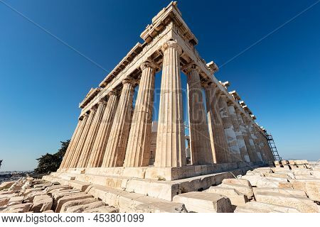 Athens, Greece - July 26, 2021: Panathenaic Stadium  Or Kallimarmaro It Is The Only Stadium In The W