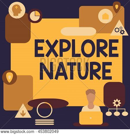 Conceptual Display Explore Nature. Concept Meaning Reserve Campsite Conservation Expedition Safari P