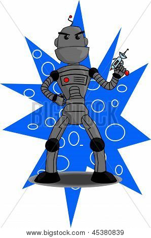Robot With Laser Gun.eps