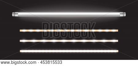 Tube Lamp And Led Strips, Long Luminescence Fluorescent Energy Saving Bulb Of Daytime Scattered Ligh