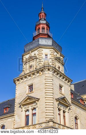 Tower Of The Historic Standehaus Building In Merseburg, Germany