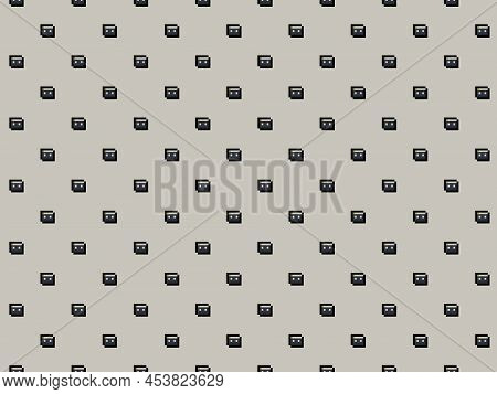 Pixel Compact Cassette Tape Background - High Res Seamless Pattern