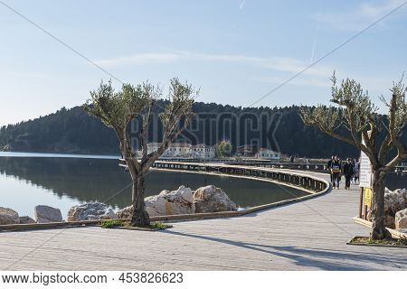 Vlore, Albania - February 2019: Zvernec Monastery 