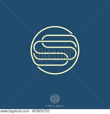 Letter Or Word Ss Double Line Font In Circle And Flip Image Graphic Icon Logo Design Abstract Concep