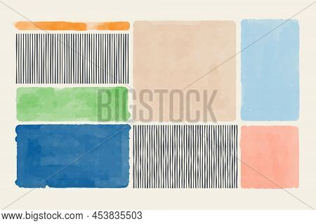Abstract Hand Painted Background Illustrations For Wall Decoration Art, Postcard, Social Media Banne