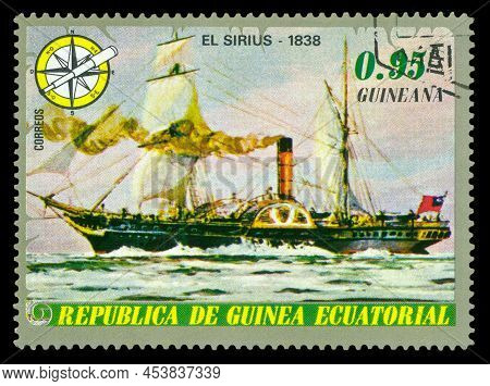 Stavropol, Russia - May 01. 2022:: A Stamp Printed By Republic Of Equatorial Guinea , Shows Known  S