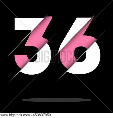36 3 6 Number Logo Design With A Creative Cut And Black Circle Background. Creative Logo Design.