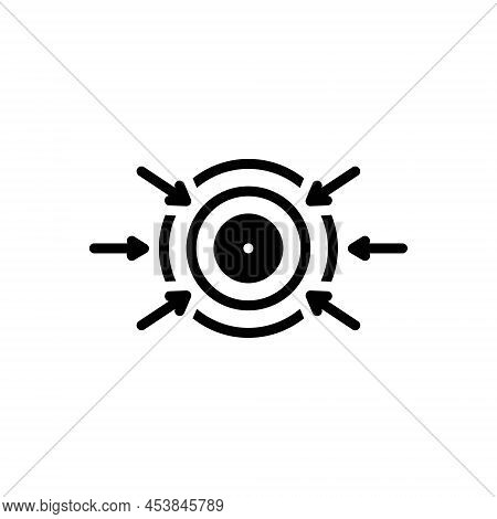 Black Solid Icon For Missed Archery Arrow Traget Focus Accuracy Ambition Dartboard Muff Bloomer