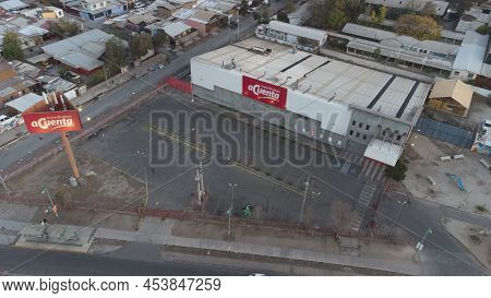 Santiago, Chile. May 1, 2022. Superbodega Acuenta Totally Closed Due To The National Holiday Of Labo