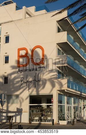 Can Pastilla, Spain; April 23 2022: Main Facade Of The Boutique Hotel Bq Aguamarina, In The Mallorca