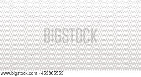Vector Seamless Pattern With Halftone Zigzag Stripes. Abstract Geometric Background With Wavy Horizo