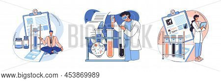 Medical Research. Laboratory Diagnostic Services, Medical Device Design Development Scenes Metaphor.