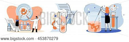 Medical Research. Laboratory Diagnostic Services, Medical Device Design Development Scenes Metaphor.