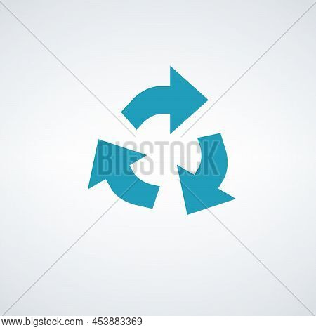 Loop Circular Arrows For Infographics. Chart, Graph, Diagram With 3 Steps, Options, Parts. Vector Bu