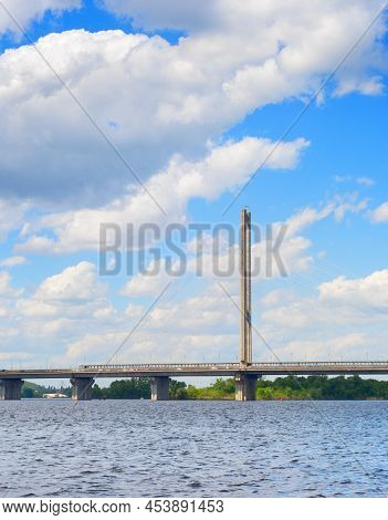 View Of Southern Bridge In Kiev, Ukraine