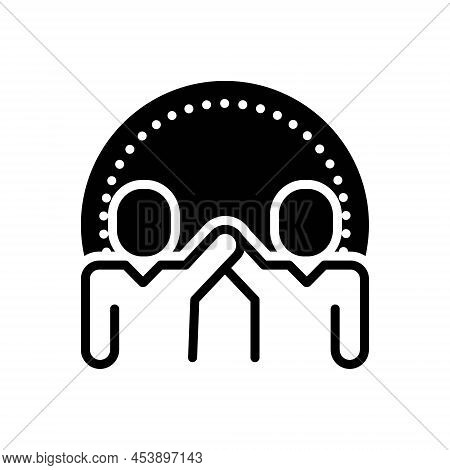 Black Solid Icon For Involves Require Necessitate Entail Engage Friend Companion Ally Mate Require C