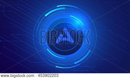 Ardana (dana) Coin Banner. Dana Coin Cryptocurrency Concept Banner Background.