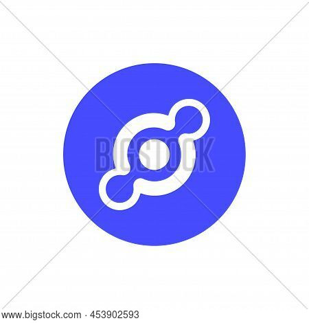 Helium (hnt) Coin Icon Isolated On White Background.