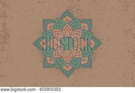 Mandala - Calm Yoga And Zen Meditation Vector Concept Illustration Background