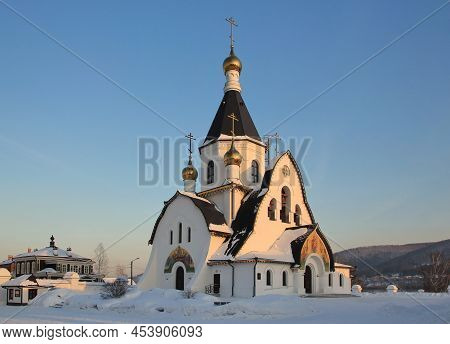 The Holy Assumption Monastery In Krasnoyarsk. Temple Of The Icon Of The Mother Of God 