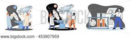 Medical Research. Laboratory Diagnostic Services, Medical Device Design Development Scenes Metaphor.