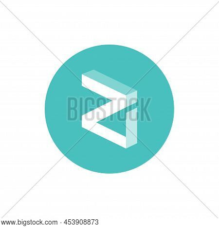 Zilliqa (zil) Coin Icon Isolated On White Background.