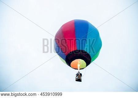 Masternon, New Zealand April, 22 2022 - People Attending Hot Air Balloon Festival In Masterton New Z