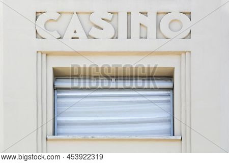 Saint Etienne, France - June 21, 2020: Retro Casino Sign On A Wall. Casino Is A French Mass-market R