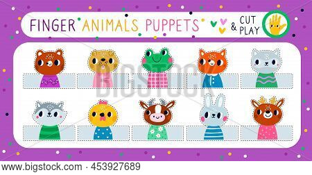 Finger Puppets. Children Theatre Game. Cute Animals. Creative Abilities Development. Stitched Dolls.