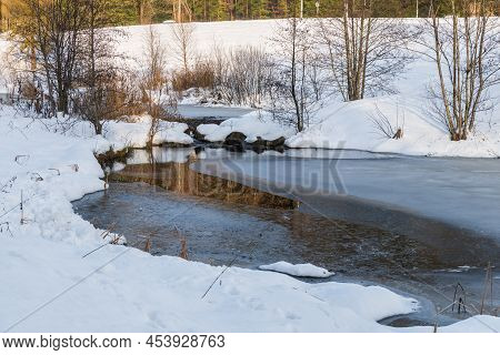 Spa Gardens In Spiegelau In The Winter, Bavarian Forest, Germany