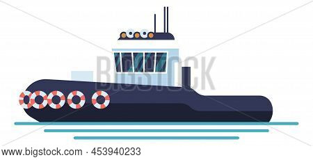Coast Guard Inflatable Boat. Safety Rescue Ship