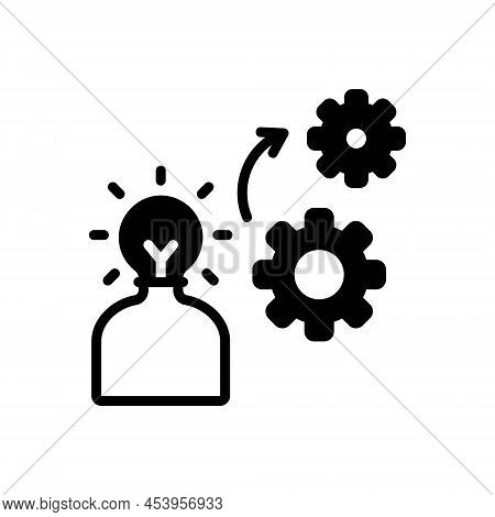 Black Solid Icon For Operational Operational Operable Control Process Project